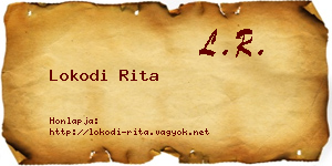 Lokodi Rita névjegykártya